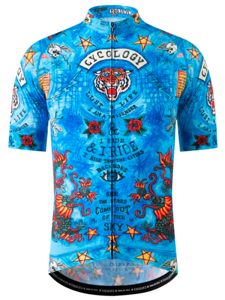 Cyklodres CYCOLOGY City Of Angels (Blue), pánský, krátký rukáv (Motiv City Of Angels (Blue), velikost XXL)