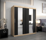 Šatní skříň Abi Po Barva korpusu: Dub artisan, Rozměry: 200 cm, Dveře: Bílá