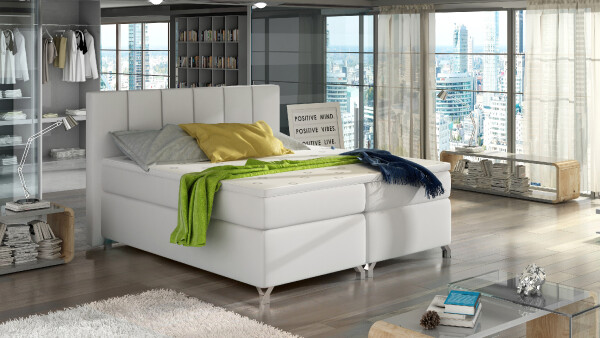 Boxspring Basilio Rozměr: 160 x 200 cm, látka: Soft 17, Varianta: Bez LED osvětlení