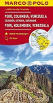 Peru, Kolumbie, Venezuela, Ecuador 1:4M