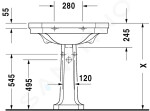 DURAVIT - 1930 Sloup, 296x280 mm, bílá 0857900000