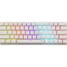 White Shark GK-002221V2 WAKIZASHI 2 bílá / herní mechanická klávesnice / US layout / modré spínače / USB / LED (WAKIZASHI-2-US-W-BLU)