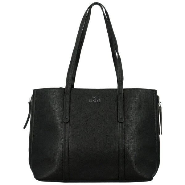 Módní dámská koženková kabelka na rameno Belle, černá