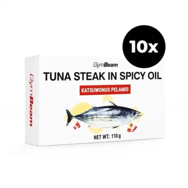 Steak z tuňáka v pikantním oleji - GymBeam (10 x 110 g) (105847-2-10x110g)