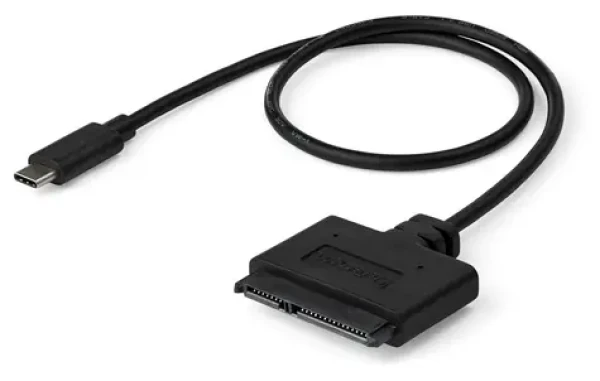 StarTech USB-C na SATA adaptér černá / Adaptér / pro 2,5" HDD/SSD / USB 3.1 / 0,5 m / ASMedia ASM1351 (USB31CSAT3CB)