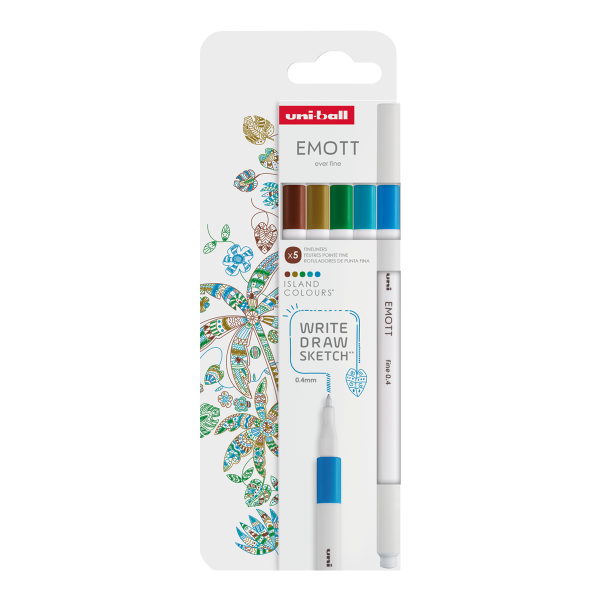 UNI EMOTT liner sada, ISLAND, 5 ks, mix barev