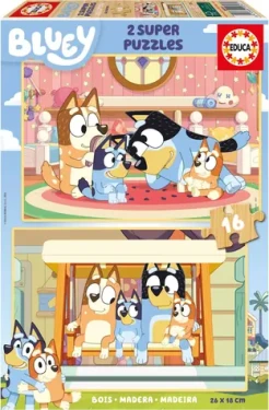 EDUCA Dřevěné puzzle Bluey