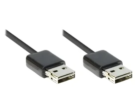 Good Connections USB 2.0 EASY-A černá / Propojovací kabel / A-A / 3 m / 480 Mbit/s (2212-EU030)