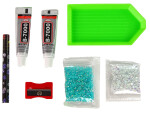 Mamido Kreativní DIY přívěsek Sob s diamanty 3D modrý