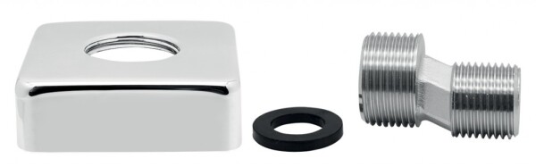 NOVASERVIS - Připojení nástěnné baterie, hranatá rozeta, chrom 150EDGE,0