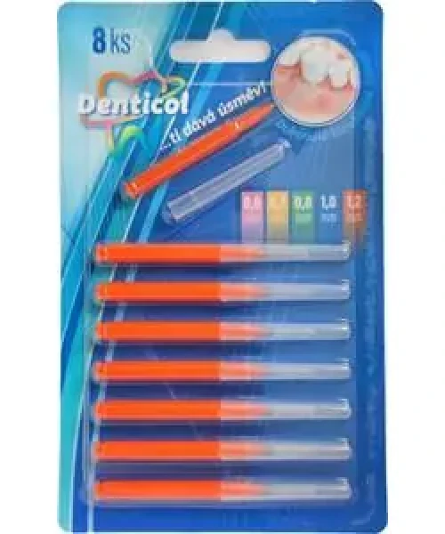 Denticol R01 1,2 mm / Mezizubní kartáček rovný / 8+8 ks (8595689805814)