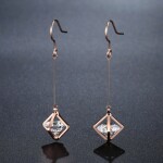 Náušnice Swarovski Elements Ferrera, Bílá/čirá