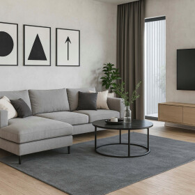 DumDekorace Moderní šedý jednobarevný koberec s protiskluzovou úpravou ETA4 Šířka: 160 cm | Délka: 230 cm