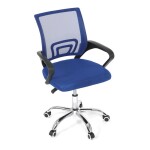 Dětská židle, výškově nastavitelná, modrá síťovina, KA-L103 BLUE