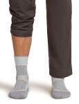 Pánské merino turistické ponožky ICEBREAKER Mens Hike+ Heavy Crew, Blizzard Heather/Alloy velikost: 47-49 (XL)