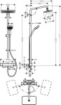 HANSGROHE - Croma Sprchový set Showerpipe s termostatem, 1jet, chrom 27630000