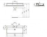 IDEAL STANDARD - Conca Ceram Umyvadlo 100x45 cm, bez přepadu, 3 otvory pro baterii, bílá T380101