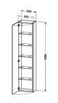 DURAVIT - DuraStyle Skříňka vysoká 180x40x24 cm, pravá, lesklá bílá DS1228R2222