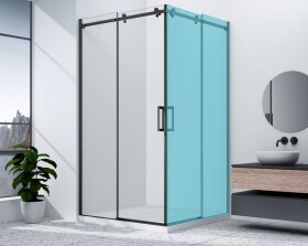 GELCO - DRAGON BLACK posuvné dveře pro rohový vstup 900 čiré sklo, GD4290B GD4290B