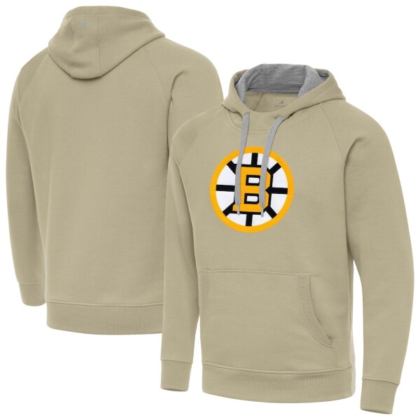 Pánská mikina Boston Bruins Antigua Victory Pullover Hoodie - Khaki Velikost: M