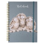 Kroužkový blok Wrendale Designs Owlets, A4, 90 l., linkovaný - Sovy
