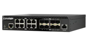 QNAP QSW-M3212R-8S4T / Řízený switch / 8x 10GbE SFP+ / 4x 10GbE RJ45 / L2 / poloviční šířka (QSW-M3212R-8S4T)