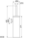 IDEAL STANDARD - IOM WC štětka s držákem, nerezová ocel A9128MY