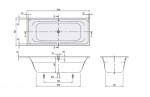 VILLEROY & BOCH - Avento Vana Duo, 170x75 cm, bílá UBA170AVN2V-01