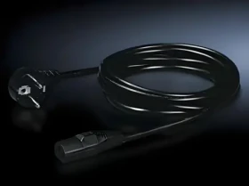 Rittal napájecí kabel D-C13 černý / Napájecí kabel / 1,8 m / Úhlový konektor / 230V (7200210)