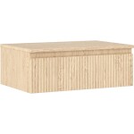 MEXEN/S - Rivel koupelnová skříňka pod umyvadlo 70 cm s deskou, 1 šuplík, reliéf , dub 91A20-07023-1-BFC81