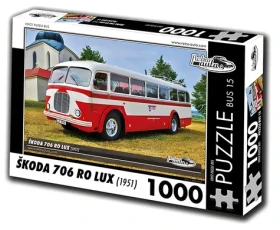 RETRO-AUTA Puzzle BUS č.15 Škoda 706 RO LUX (1951)