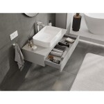 MEXEN/S - Orio koupelnová skříňka pod umyvadlo 100 cm s deskou, 1 šuplík, šedá mat 91A10-10023-1-BFC62