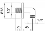 Laufen - Sprchové příslušenství Nástěnné kolínko, chrom HF960227100001