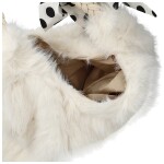 Módní dámská plyšová kabelka do ruky Raiga, krémová