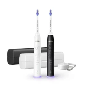 Philips Sonicare 6500 HX7419/01 Set zubních kartáčků černá bílá / 62 000 pulsů / časovač (HX7419/01)