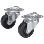 EXTOL CRAFT 956011 Kolečko pojezdové, 40mm, otočné, tvrdá pryž, 20kg, sada 2ks