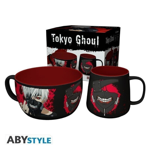 Tokjský ghůl Snídaňový set - Ken (hrnek + miska)