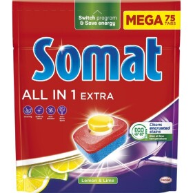 Somat tablety do myčky All in 1 Extra Lemon & Lime 75 ks