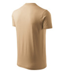 V-neck tričko unisex písková XL
