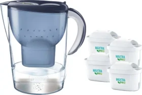 Brita Marella XL modrá + 4 filtry / Filtrační konvice na vodu / 3,5 l / filtr: MAXTRA PRO Pure Performance (1056038)