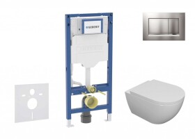 GEBERIT - Duofix Set předstěnové instalace, klozetu Oudee a sedátka softclose, tlačítko Sigma30, lakovaný chrom mat/chrom SANI11CA1102B