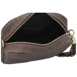 Módní dámská kožená crossbody kabelka Kalea, tmavě hnědá