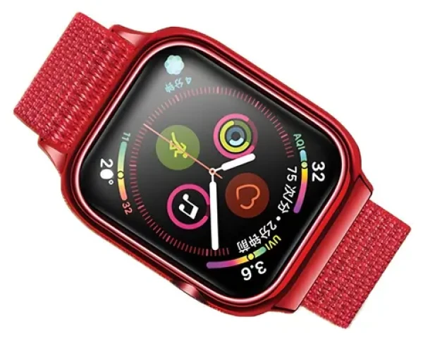 USAMS US-ZB074 červená / Pásek / Nylon / Apple Watch 4/5/6/7/SE 44/45mm (ZB74IW3)