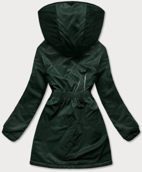 Zelená dámská bunda kapucí (B8105-10)