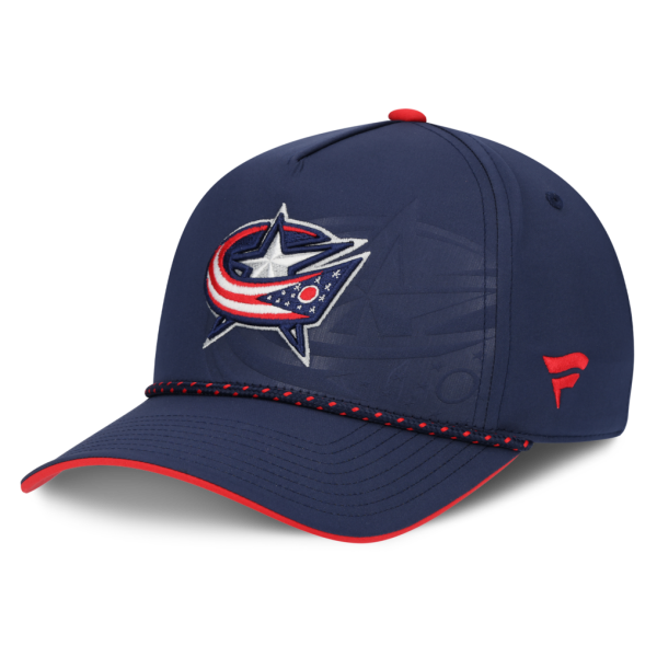 Pánská kšiltovka Columbus Blue Jackets NHL Fanatics On Stage Podium Draft 2026 A-Frame Adjustable