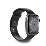 Puro Icon černý / Silikonový řemínek / pro Apple Watch 42/44/45/49 mm / 2 ks