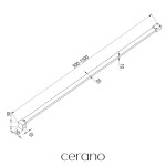 CERANO - Sprchová vzpěra Onyx - hranatá- vodorovná - zlatá - 150 CER-476774