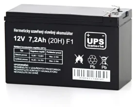 FIAMM UPS baterie 12V 7,2Ah F1 / Baterie pro UPS / 12V / 7,2Ah / F1 / AGM (14552)