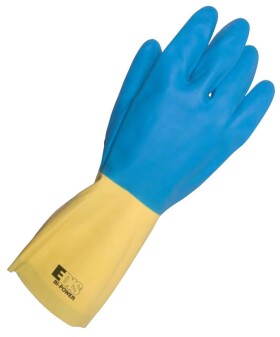 Ochranné pracovní rukavice EDIS BI-POWER LATEX/NEOPRÉN žlutá/modrá * Barva: Modrá;Žlutá, Velikost rukavic: 8 C31304