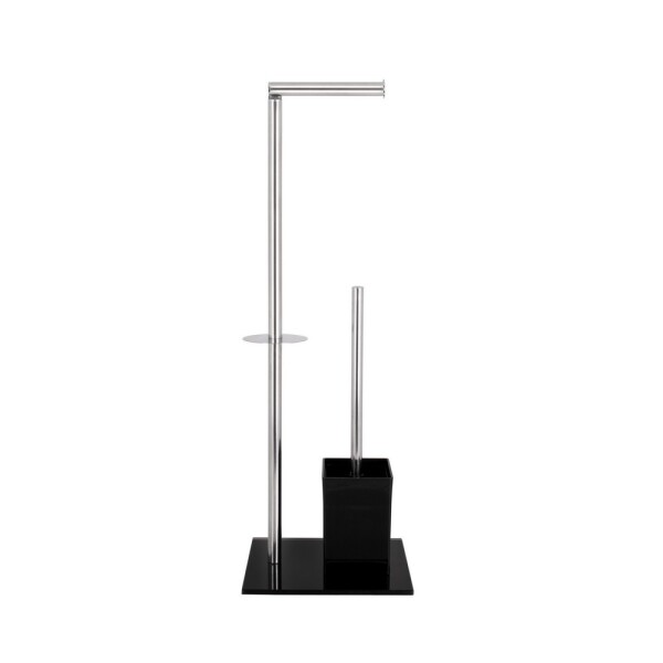OLSEN SPA - WC štětka + držák papíru, nerez a černá barva KD02071617